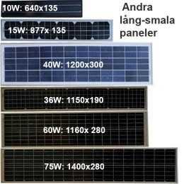 Andra smala solpaneler Andra smala solpaneler