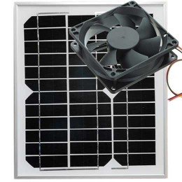 Solpanel 10W 0ch fläkt