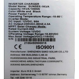 Inverter charger SAKO 1 kW