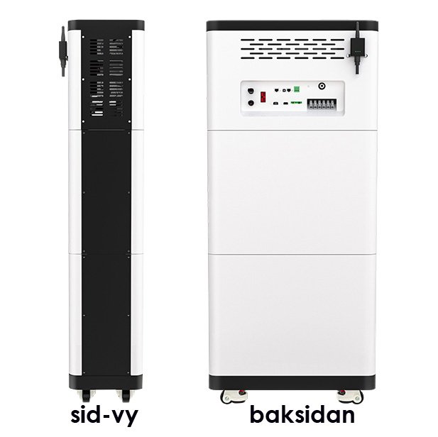 sidvy med två batterier